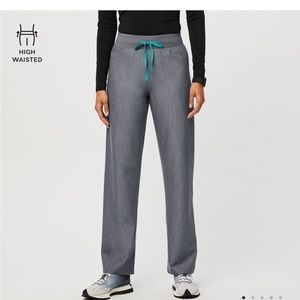 FIGS high waisted Livingston womens scrub pants gray XL soft comfortable nurse